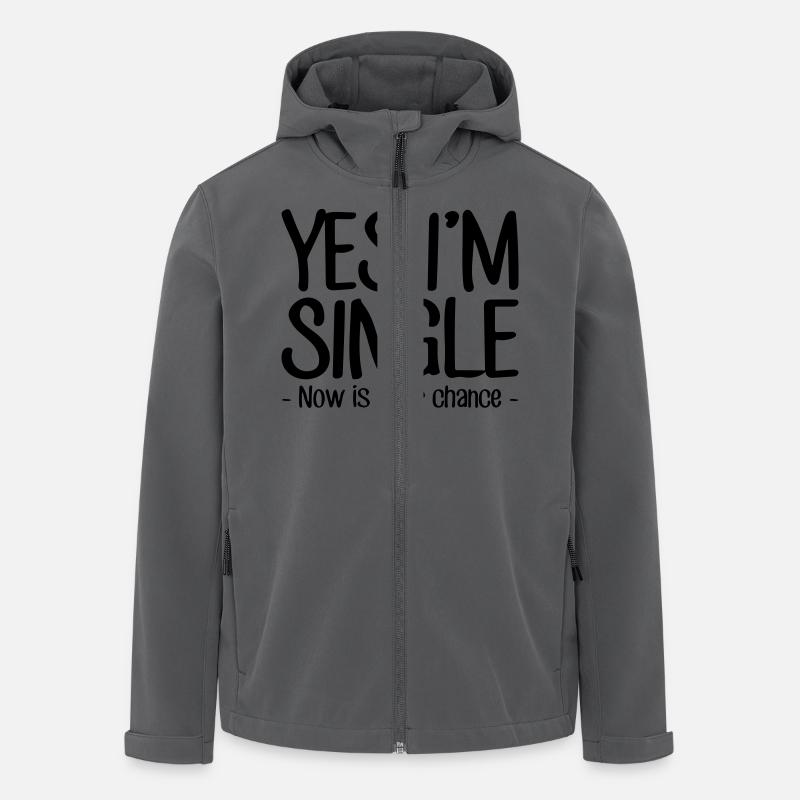 , je suis célibataire - Veste softshell homme en polyester recyclé Stanley/Stella - charbon
