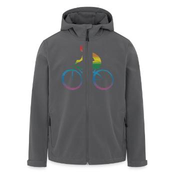 Radfahrer - Recycelte Männer Softshell-Jacke von Stanley/Stella - Anthrazit - Vorne - AI Model Male 185 light (185cm)