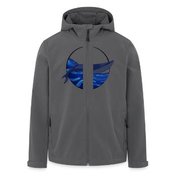 Blauwalschwanz auf dem Ozean - Recycelte Männer Softshell-Jacke von Stanley/Stella - Anthrazit - Vorne - AI Model Male 185 light (185cm)