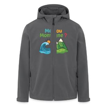 Meer oder Berg - Recycelte Männer Softshell-Jacke von Stanley/Stella - Anthrazit - Vorne - AI Model Male 185 light (185cm)