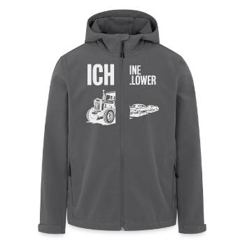 Ich & meine Follower – Traktor Edition - Recycelte Männer Softshell-Jacke von Stanley/Stella - Anthrazit - Vorne - AI Model Male 185 light (185cm)