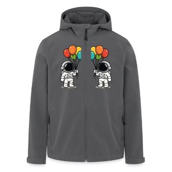 astronaut ballons 2 - Recycelte Männer Softshell-Jacke von Stanley/Stella - Anthrazit - Vorne - AI Model Male 185 light (185cm)