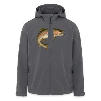 Fische Angeln - Recycelte Männer Softshell-Jacke von Stanley/Stella - Anthrazit - Vorne - AI Model Male 185 light (185cm)