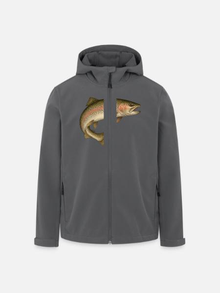 Fische Angeln - Recycelte Männer Softshell-Jacke von Stanley/Stella - Anthrazit