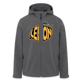 Zitrone - Cooles Frucht-Logo - Recycelte Männer Softshell-Jacke von Stanley/Stella - Anthrazit - Vorne - AI Model Male 185 light (185cm)