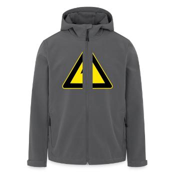 High Voltage Warnung - Recycelte Männer Softshell-Jacke von Stanley/Stella - Anthrazit - Vorne - AI Model Male 185 light (185cm)