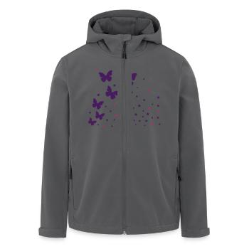 Schmetterlinge & Sternchen - Recycelte Männer Softshell-Jacke von Stanley/Stella - Anthrazit - Vorne - AI Model Male 185 light (185cm)