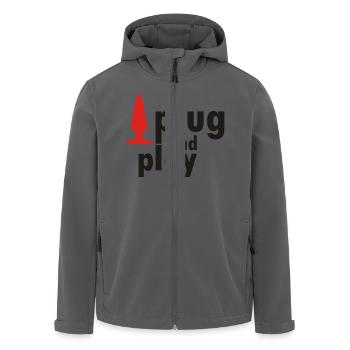 Plug and Play - Recycelte Männer Softshell-Jacke von Stanley/Stella - Anthrazit - Vorne - AI Model Male 185 light (185cm)