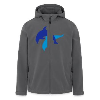 Delfine, Delfin - Recycelte Männer Softshell-Jacke von Stanley/Stella - Anthrazit - Vorne - AI Model Male 185 light (185cm)