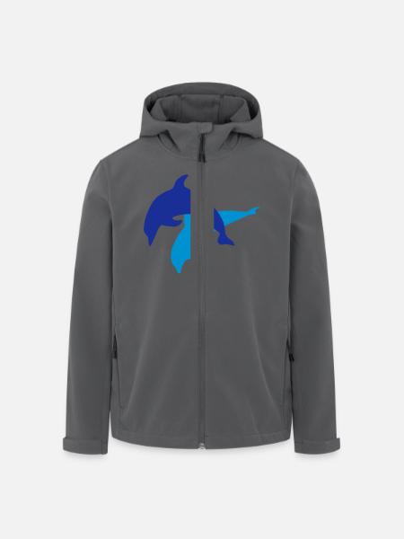 Delfine, Delfin - Recycelte Männer Softshell-Jacke von Stanley/Stella - Anthrazit