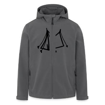 Zelt - Recycelte Männer Softshell-Jacke von Stanley/Stella - Anthrazit - Vorne - AI Model Male 185 light (185cm)