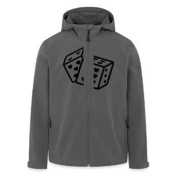Würfel mit Herzchen Herz Würfel Spieler - Recycelte Männer Softshell-Jacke von Stanley/Stella - Anthrazit - Vorne - AI Model Male 185 light (185cm)