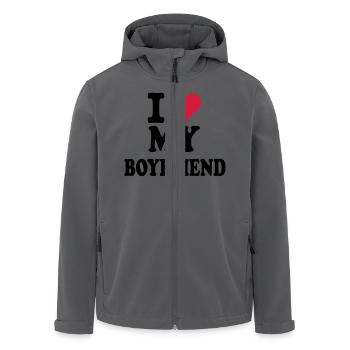 I love my boyfriend - Recycelte Männer Softshell-Jacke von Stanley/Stella - Anthrazit - Vorne - AI Model Male 185 light (185cm)