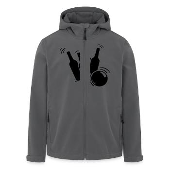 Bierflaschen Bowling - Recycelte Männer Softshell-Jacke von Stanley/Stella - Anthrazit - Vorne - AI Model Male 185 light (185cm)
