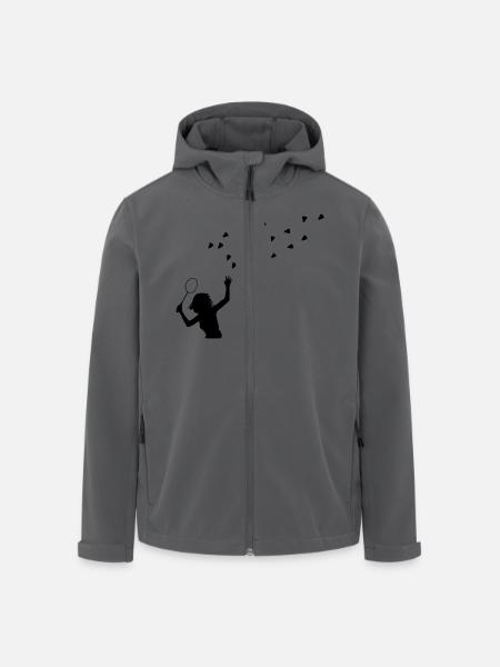 badminton - Recycelte Männer Softshell-Jacke von Stanley/Stella - Anthrazit