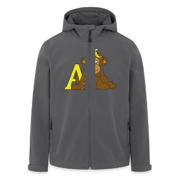 Affe mit A - Recycelte Männer Softshell-Jacke von Stanley/Stella - Anthrazit - Vorne - AI Model Male 185 light (185cm)