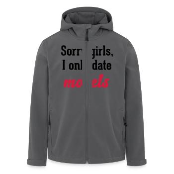 Sorry girls I only date models - Recycelte Männer Softshell-Jacke von Stanley/Stella - Anthrazit - Vorne - AI Model Male 185 light (185cm)