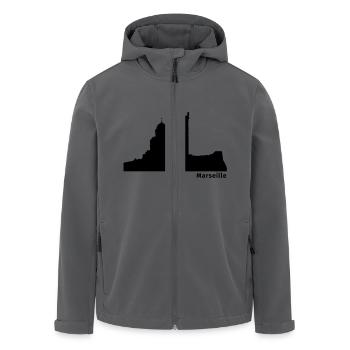 Marseille - Recycelte Männer Softshell-Jacke von Stanley/Stella - Anthrazit - Vorne - AI Model Male 185 light (185cm)