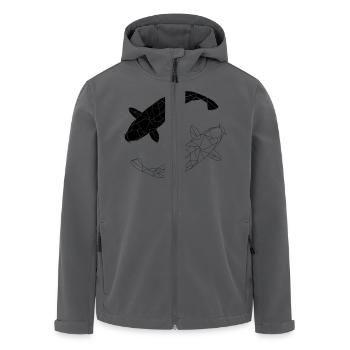 koi black and white - Recycelte Männer Softshell-Jacke von Stanley/Stella - Anthrazit - Vorne - AI Model Male 185 light (185cm)