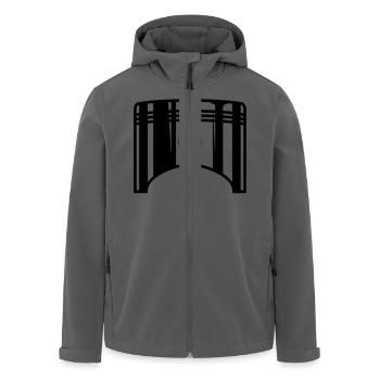 Kolben alleine 1 - Recycelte Männer Softshell-Jacke von Stanley/Stella - Anthrazit - Vorne - AI Model Male 185 light (185cm)