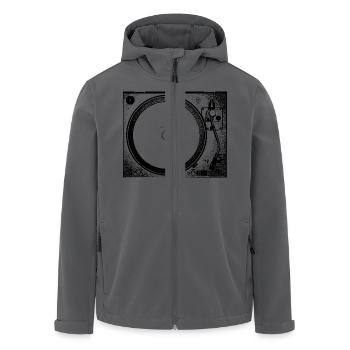 TECHNO T-Shirt - Vinyl Plattenspieler - Recycelte Männer Softshell-Jacke von Stanley/Stella - Anthrazit - Vorne - AI Model Male 185 light (185cm)