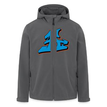 Graffiti Blockletter A - Recycelte Männer Softshell-Jacke von Stanley/Stella - Anthrazit - Vorne - AI Model Male 185 light (185cm)