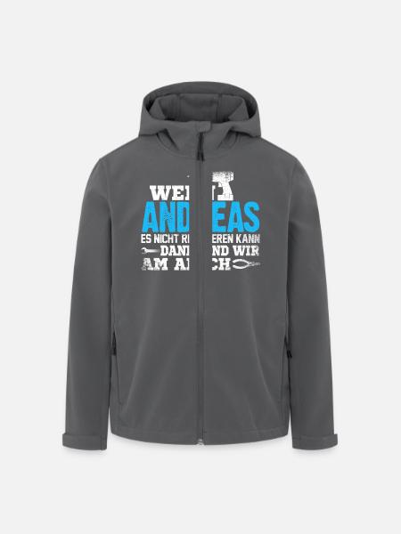 ANDREAS - kann es reparieren - Recycelte Männer Softshell-Jacke von Stanley/Stella - Anthrazit
