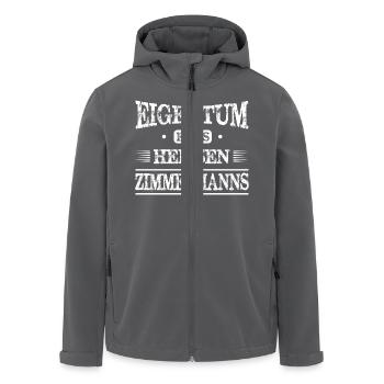 Zimmermann - Recycelte Männer Softshell-Jacke von Stanley/Stella - Anthrazit - Vorne - AI Model Male 185 light (185cm)
