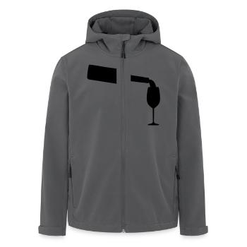 Wein - Recycelte Männer Softshell-Jacke von Stanley/Stella - Anthrazit - Vorne - AI Model Male 185 light (185cm)