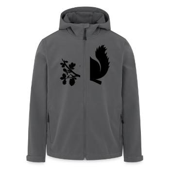 Eichhörnchen Eichel Zweig Eiche Blätter Baum Wald - Recycelte Männer Softshell-Jacke von Stanley/Stella - Anthrazit - Vorne - AI Model Male 185 light (185cm)