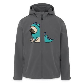Mops - Recycelte Männer Softshell-Jacke von Stanley/Stella - Anthrazit - Vorne - AI Model Male 185 light (185cm)
