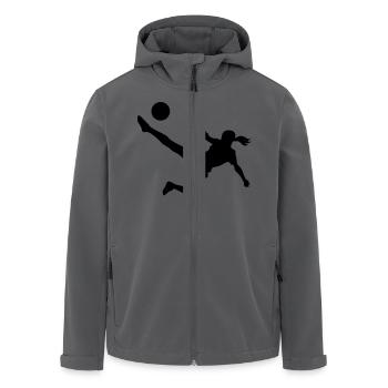 Soccer female de - Recycelte Männer Softshell-Jacke von Stanley/Stella - Anthrazit - Vorne - AI Model Male 185 light (185cm)