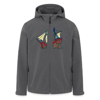 Piratenschiff - Recycelte Männer Softshell-Jacke von Stanley/Stella - Anthrazit - Vorne - AI Model Male 185 light (185cm)