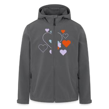 herzen - Recycelte Männer Softshell-Jacke von Stanley/Stella - Anthrazit - Vorne - AI Model Male 185 light (185cm)