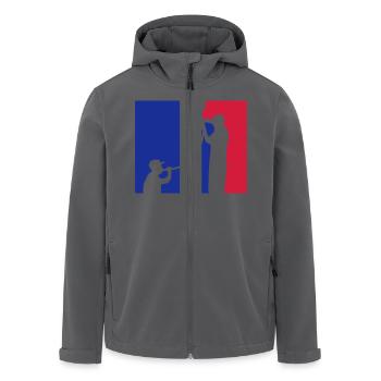 Biertrichter Liga - Recycelte Männer Softshell-Jacke von Stanley/Stella - Anthrazit - Vorne - AI Model Male 185 light (185cm)
