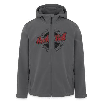 Rock'n'Roll was my First Love and Will be my Last - Recycelte Männer Softshell-Jacke von Stanley/Stella - Anthrazit - Vorne - AI Model Male 185 light (185cm)