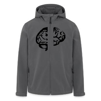 Brain_silhouette - Recycelte Männer Softshell-Jacke von Stanley/Stella - Anthrazit - Vorne - AI Model Male 185 light (185cm)