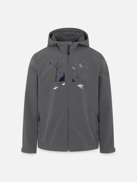 Schwarze Katzen haben ein Meeting - Recycelte Männer Softshell-Jacke von Stanley/Stella - Anthrazit