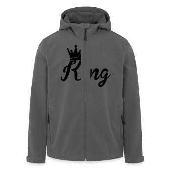 king - Recycelte Männer Softshell-Jacke von Stanley/Stella - Anthrazit - Vorne - AI Model Male 185 light (185cm)