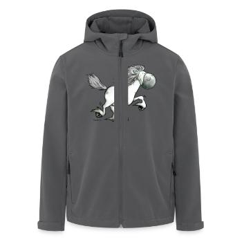 Drolliger Isländer - Islandpferd - Isi - Recycelte Männer Softshell-Jacke von Stanley/Stella - Anthrazit - Vorne - AI Model Male 185 light (185cm)