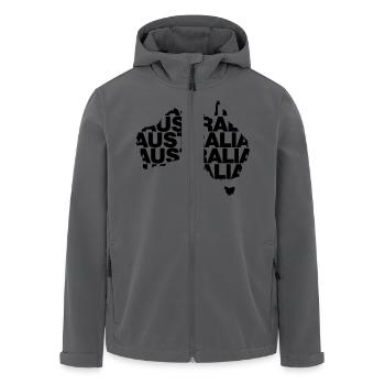 Australien - Recycelte Männer Softshell-Jacke von Stanley/Stella - Anthrazit - Vorne - AI Model Male 185 light (185cm)