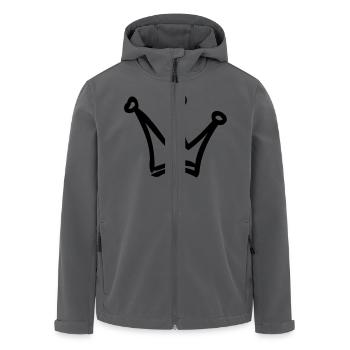 krone - Recycelte Männer Softshell-Jacke von Stanley/Stella - Anthrazit - Vorne - AI Model Male 185 light (185cm)