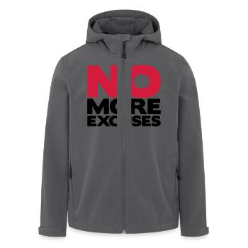 No More Excuses - Recycelte Männer Softshell-Jacke von Stanley/Stella - Anthrazit - Vorne - AI Model Male 185 light (185cm)