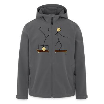 Skateboard Fun - Recycelte Männer Softshell-Jacke von Stanley/Stella - Anthrazit - Vorne - AI Model Male 185 light (185cm)