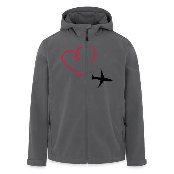 Plane Heart - Recycelte Männer Softshell-Jacke von Stanley/Stella - Anthrazit - Vorne - AI Model Male 185 light (185cm)