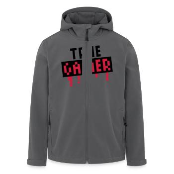 True Gamer Stamp - Recycelte Männer Softshell-Jacke von Stanley/Stella - Anthrazit - Vorne - AI Model Male 185 light (185cm)