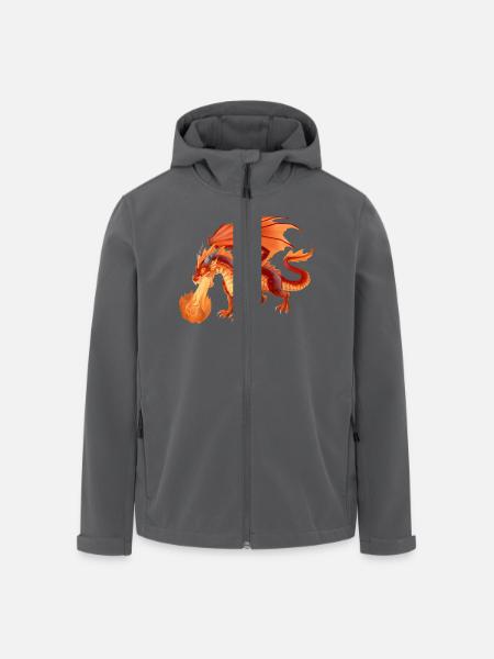 fire dragon - Recycelte Männer Softshell-Jacke von Stanley/Stella - Anthrazit
