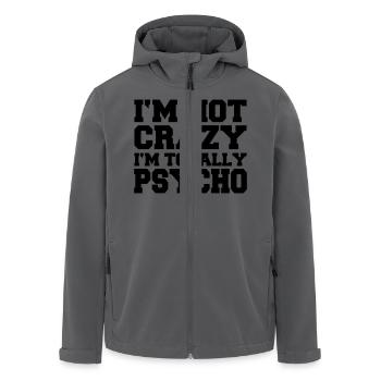 I'm not crazy, I'm totally Psycho - Recycelte Männer Softshell-Jacke von Stanley/Stella - Anthrazit - Vorne - AI Model Male 185 light (185cm)