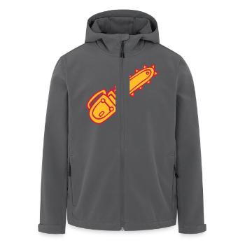 Cartoon chainsaw Kettensäge Werkzeug Sägewerk Sp - Recycelte Männer Softshell-Jacke von Stanley/Stella - Anthrazit - Vorne - AI Model Male 185 light (185cm)