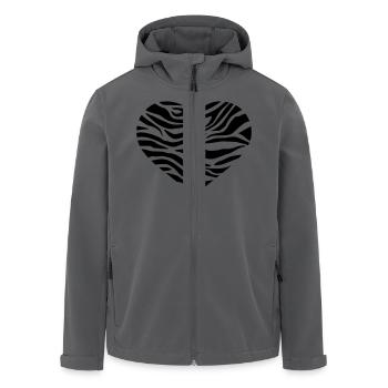 Zebra - Recycelte Männer Softshell-Jacke von Stanley/Stella - Anthrazit - Vorne - AI Model Male 185 light (185cm)